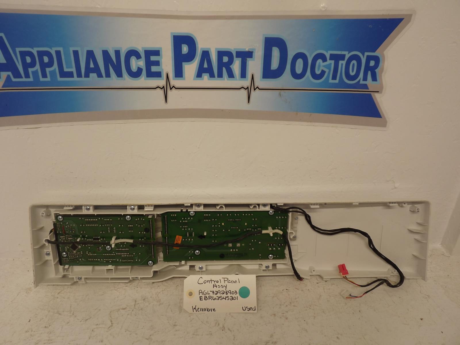 Kenmore Dryer AGL72928903 EBR62545201 Control Panel Assy Used Kenmore Dryer AGL72928903 EBR62545201 Control Panel Assy Used